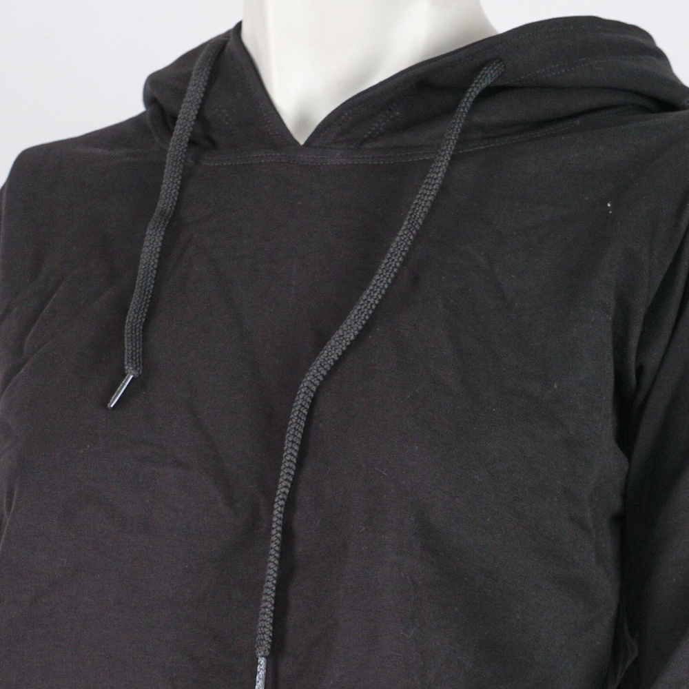 Soft cropped hoodie with long sleeves - Picture 2 of 5